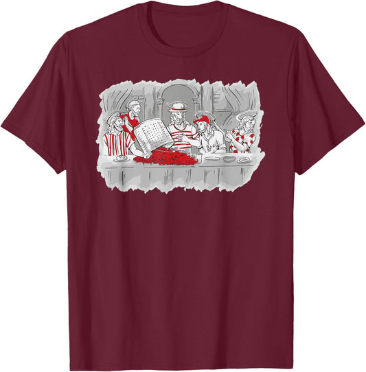 Louisiana Last Supper Funny Crawfish Boil Jesus Cajun Joke T-Shirt - T-Shirt | Maroon