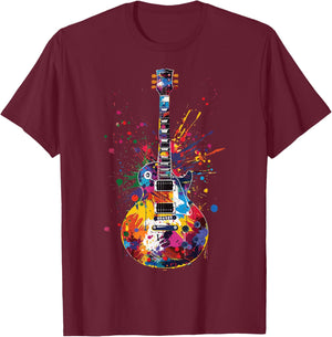 Guitar Guitars Player Guitarist T-Shirt - T-Shirt | Maroon