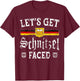 Lets Get Schnitzel Faced Funny Oktoberfest Men Women T-Shirt - T-Shirt | Maroon
