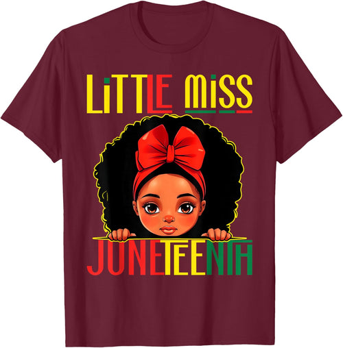 Kids Little Miss Juneteenth Girl Toddler Black History Girls