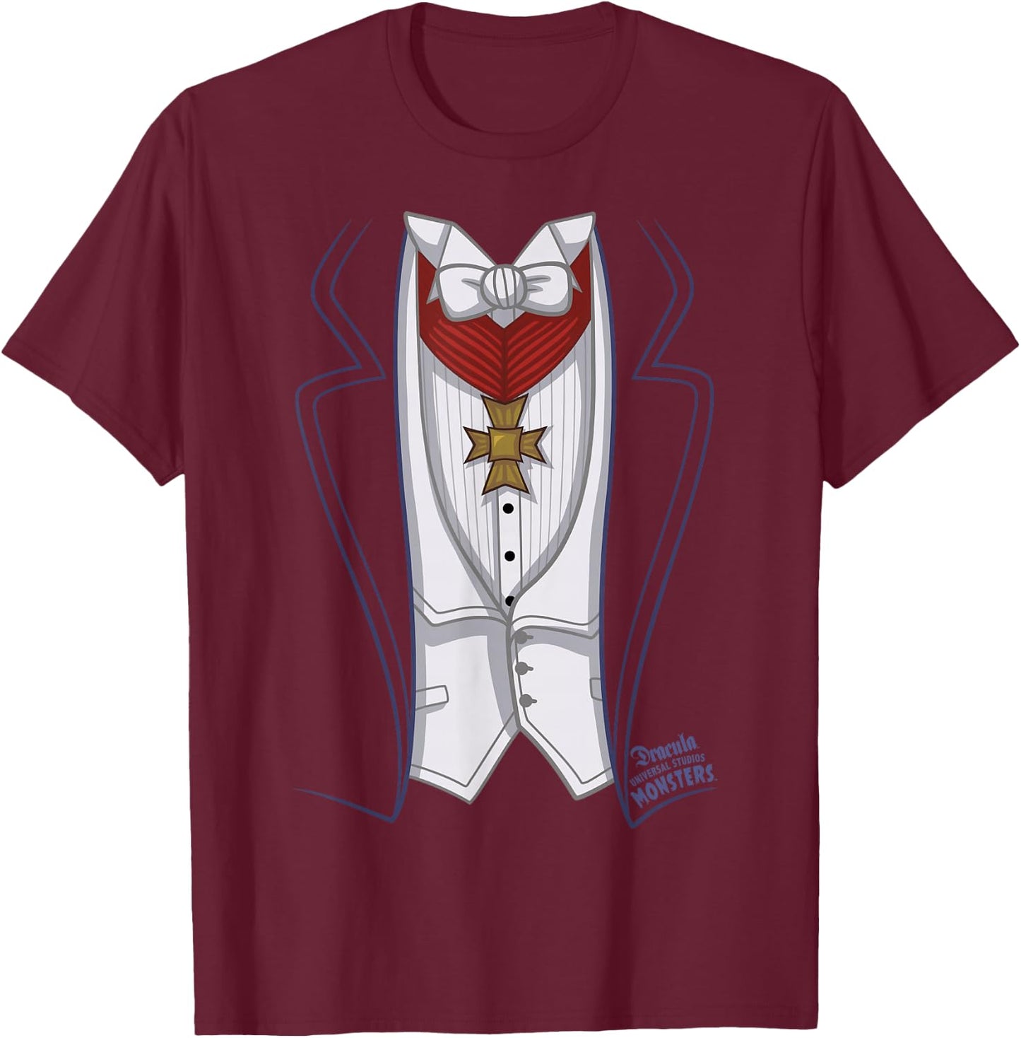 Universal Monsters Dracula Costume T-Shirt - T-Shirt | Maroon
