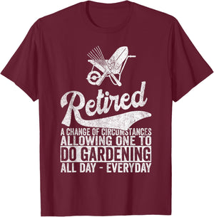 Funny Retired Definition Gardening Gardener Retirement Plan T-Shirt - T-Shirt | Maroon