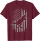 Patriotic Dinosaur American Flag Cool T-Rex Dino Lover T-Shirt - T-Shirt | Maroon