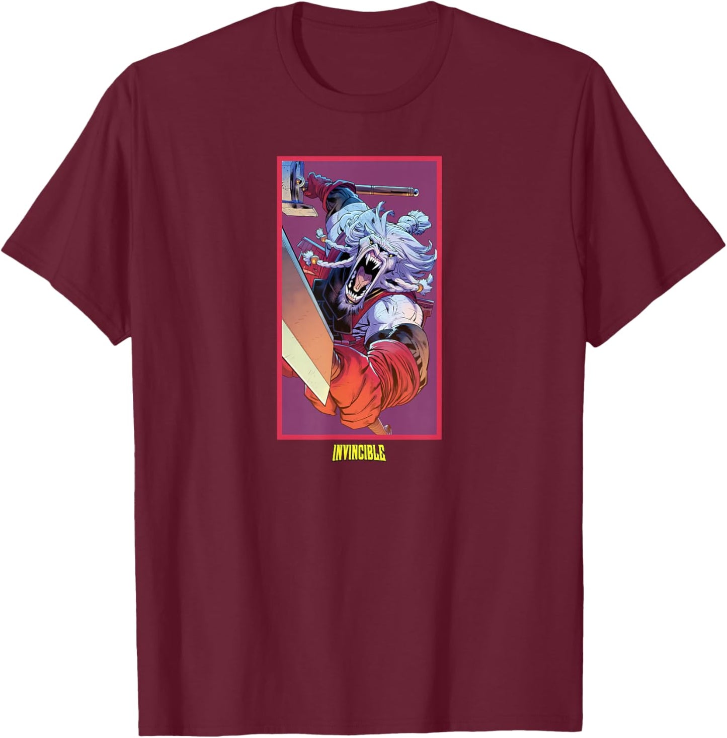 Invincible Battle Beast T-Shirt - T-Shirt | Maroon