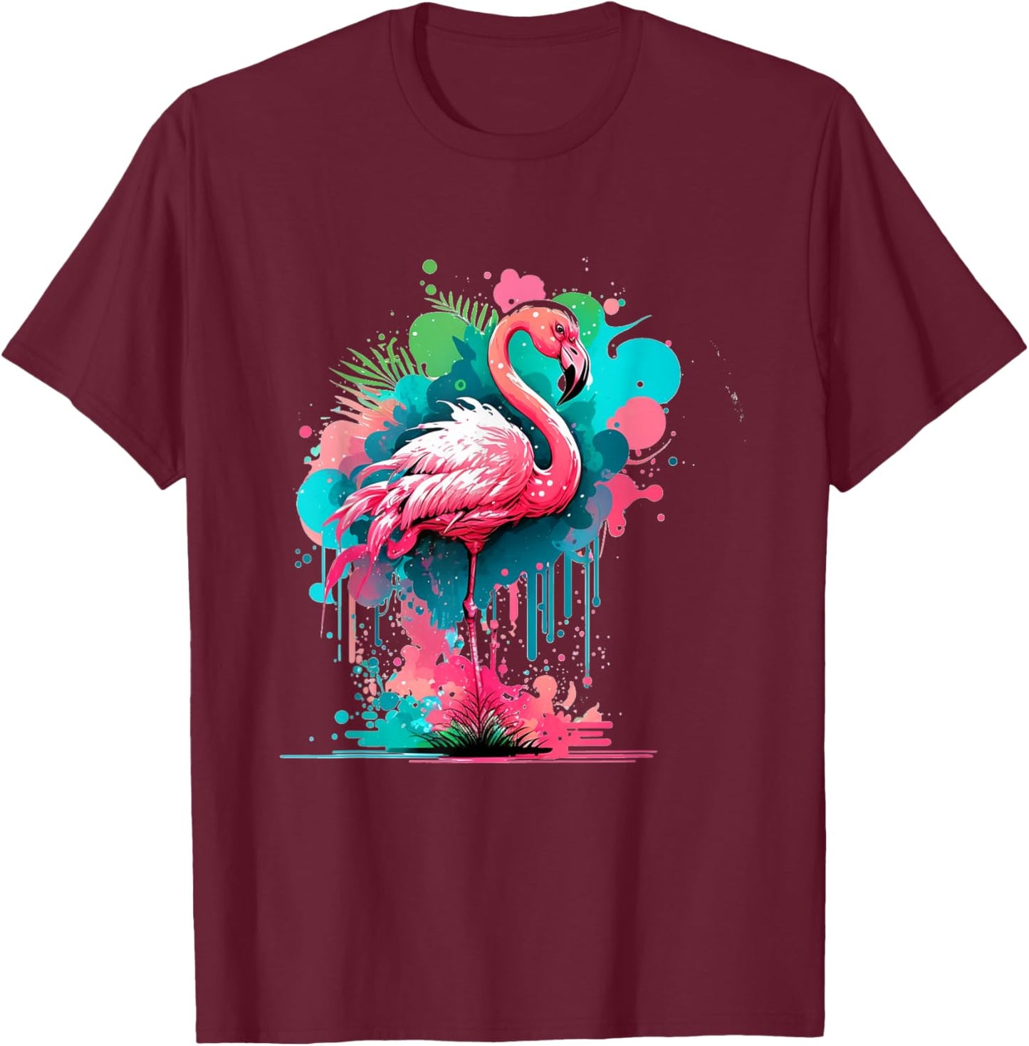 Flamingo T-Shirt - T-Shirt | Maroon