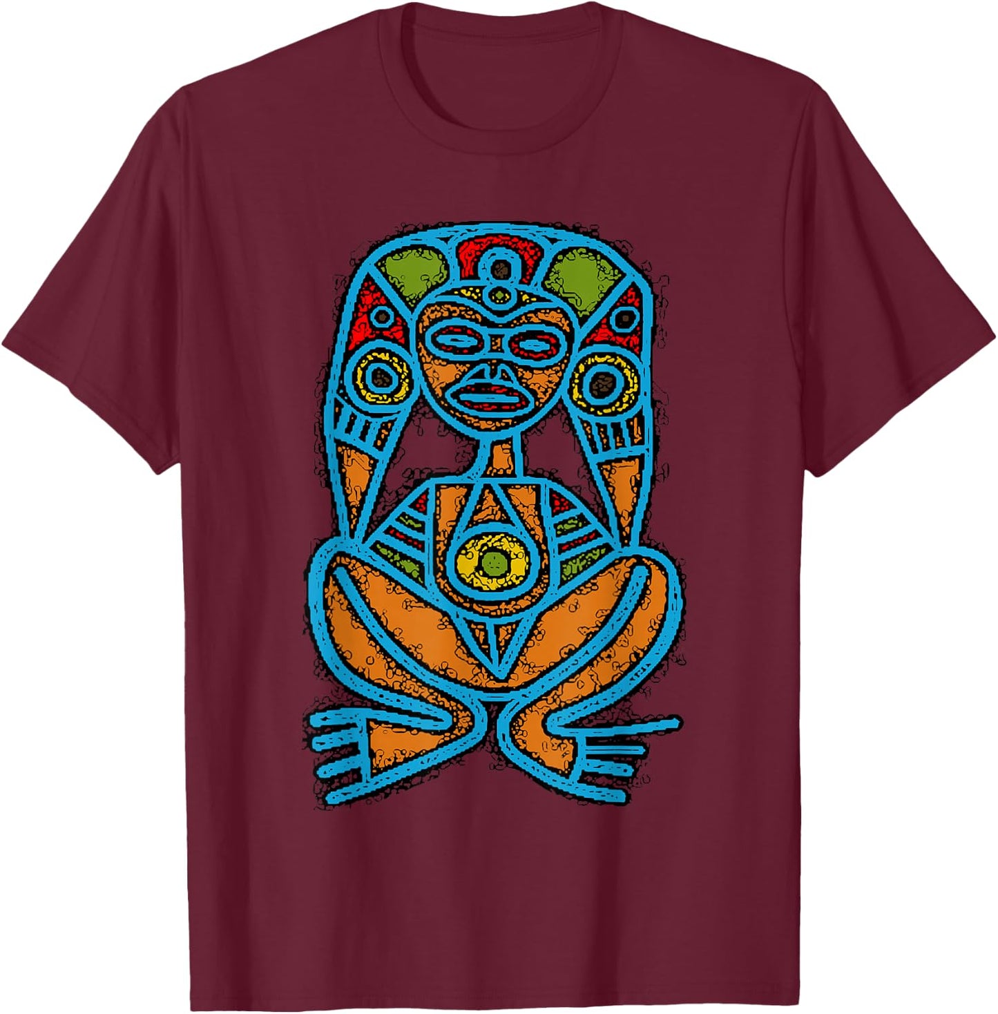 Atabey Goddess Taino Art Symbol Puerto Rico Boricua T-Shirt - T-Shirt | Maroon