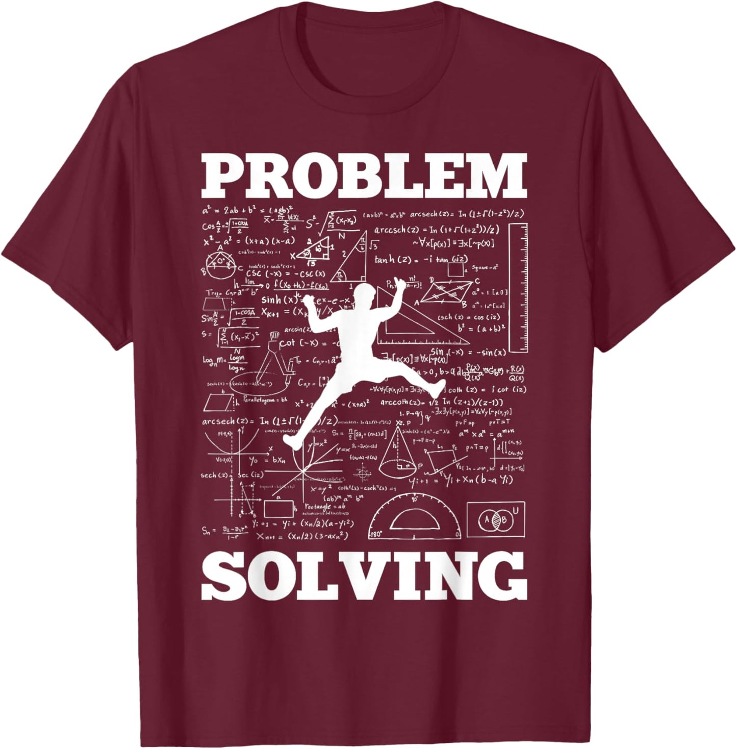 Problem Solving Climber Rock Climbing Bouldering Pun Funny T-Shirt - T-Shirt | Maroon