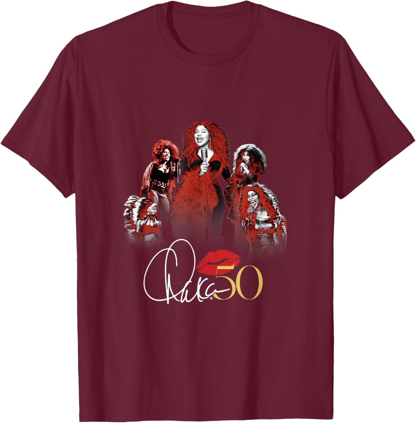 Chaka Khan - Chaka 50 T-Shirt - T-Shirt | Maroon