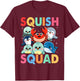 Squish Squad Mallow Soft Toy Cute for Kids Boy Girls T-Shirt - T-Shirt | Maroon