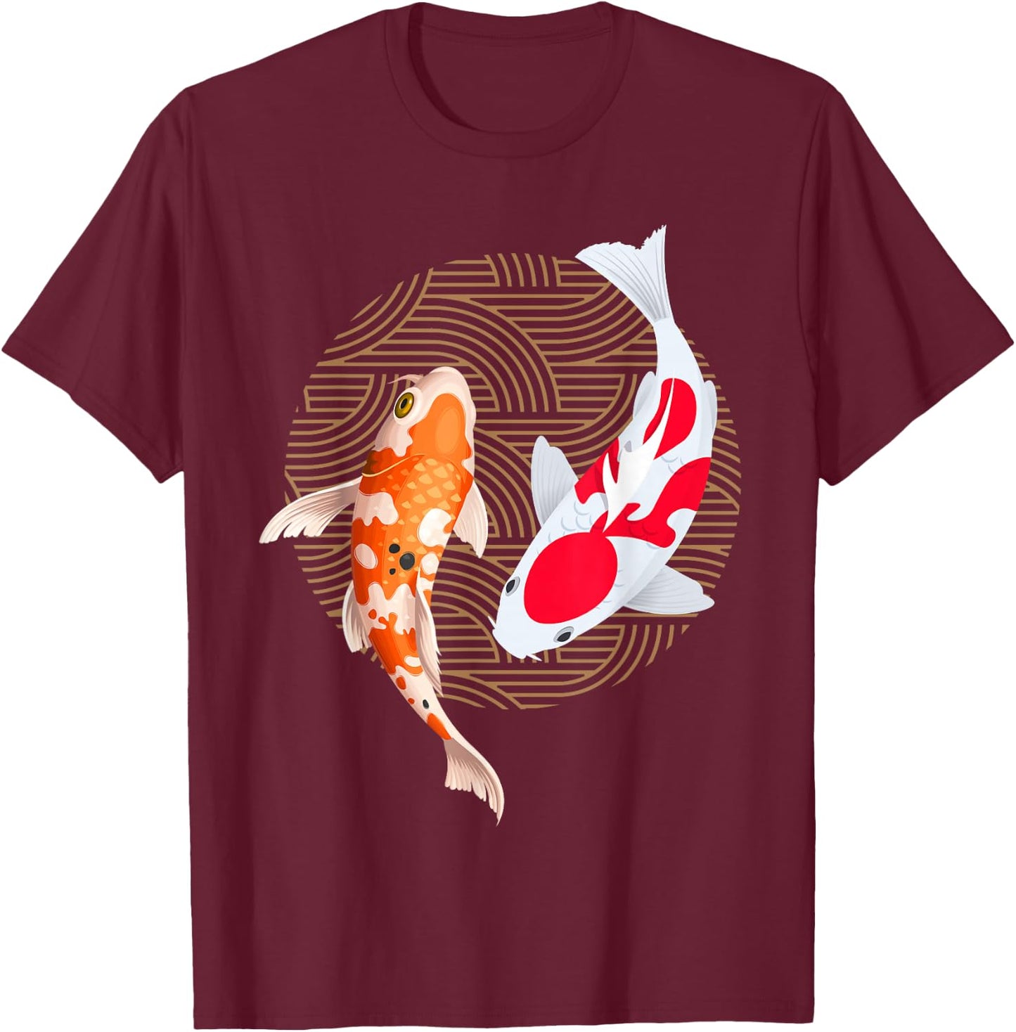 Koi Carp Fish Japanese T-Shirt - T-Shirt | Maroon