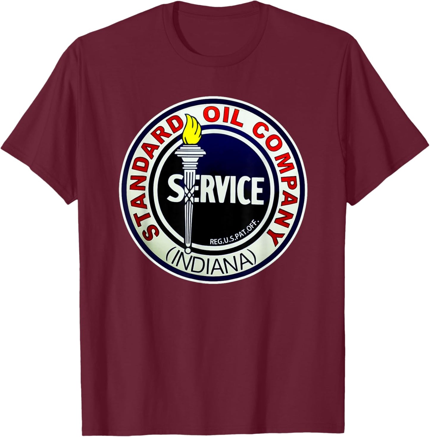 Retro Vintage Gas Station Standard Motor Oil Car Bike Garage T-Shirt - T-Shirt | Maroon