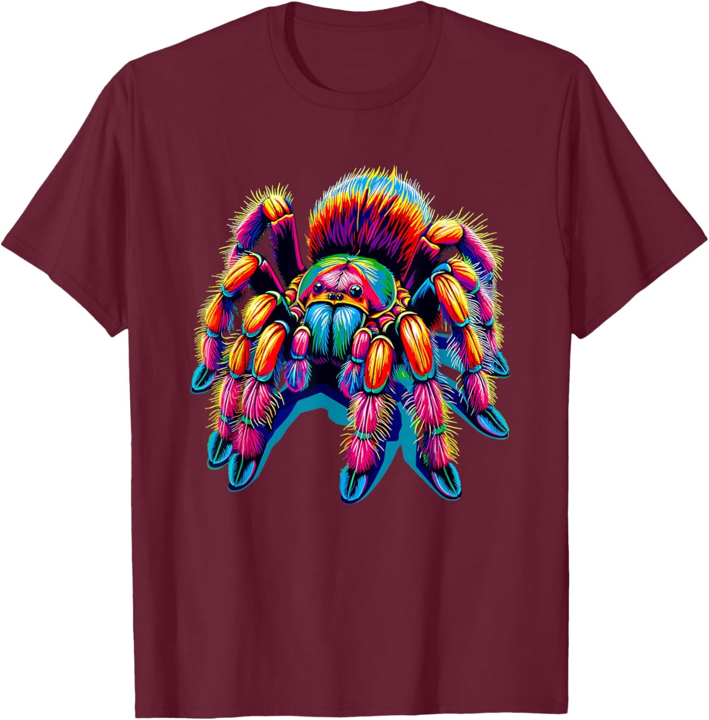 Colorful Pop Art Tarantulas Spider Tarantula Lover T-Shirt - T-Shirt | Maroon