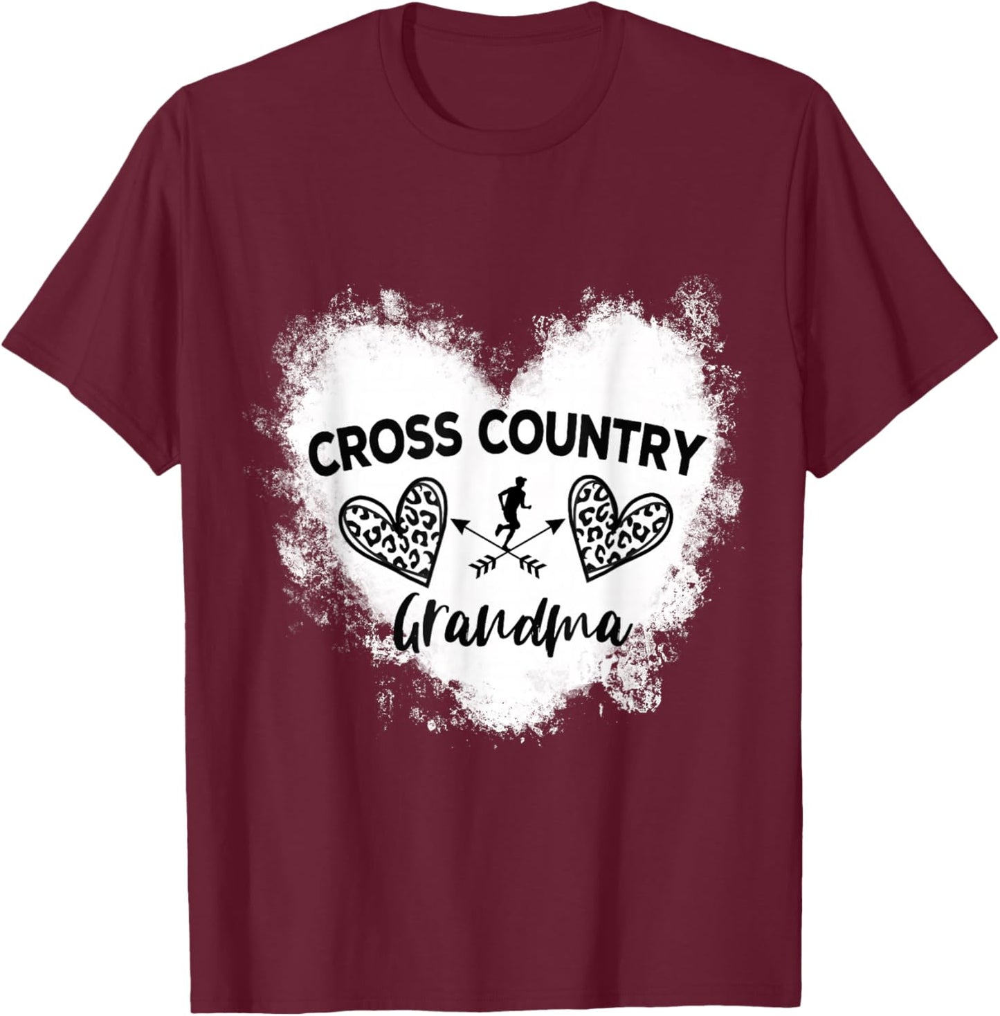 Funny Cross Country Grandma Cross Country Running T-Shirt - T-Shirt | Maroon