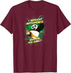 Kung Fu Panda: I Brought Awesome Po T-Shirt - T-Shirt | Maroon