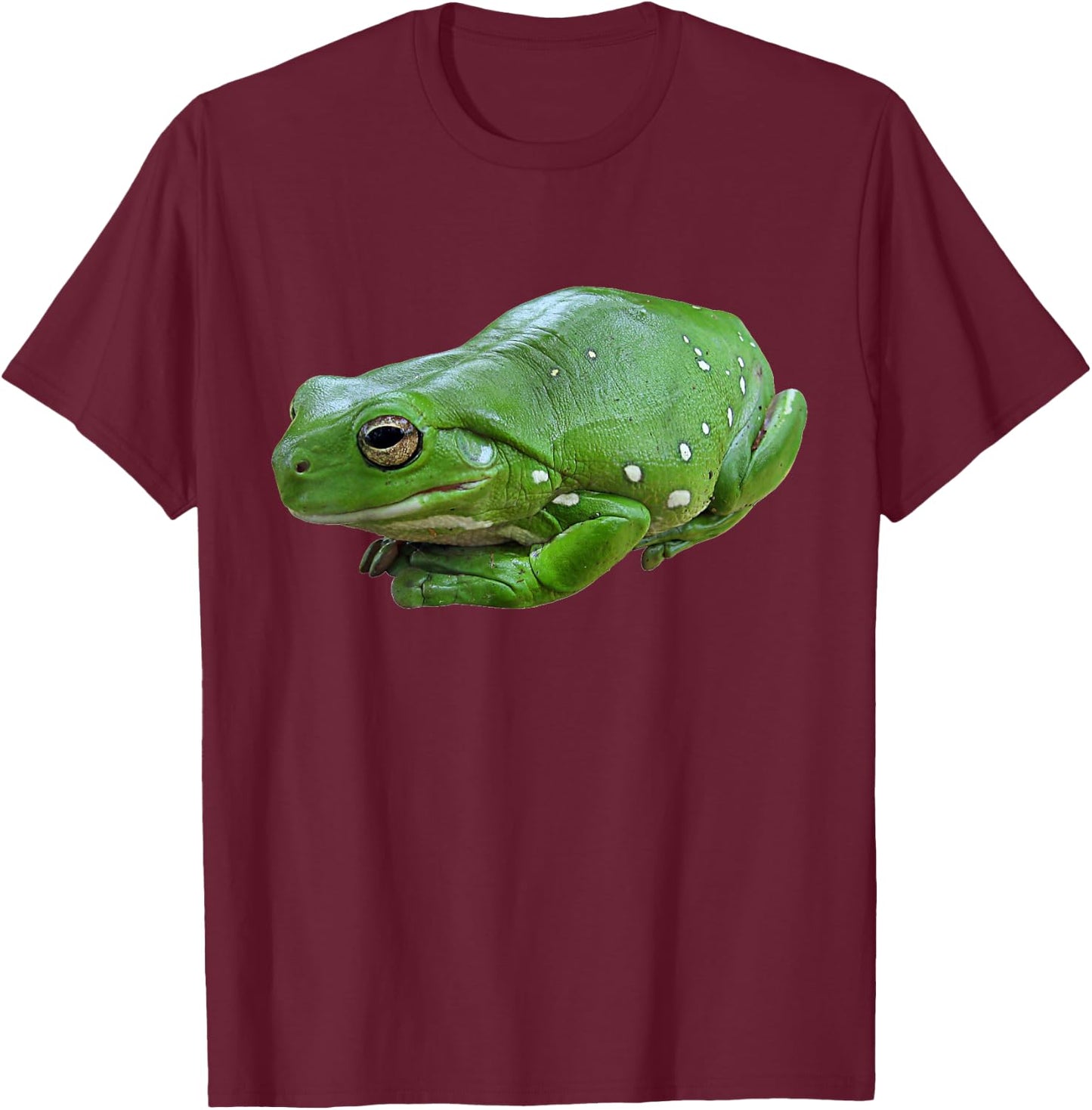 Dumpy Tree Frog White's Tree Frog Amphibian T-Shirt - T-Shirt | Maroon