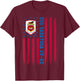 USS Saratoga CV-60 American Flag Aircraft Carrier Veteran Men T-Shirt - T-Shirt | Maroon