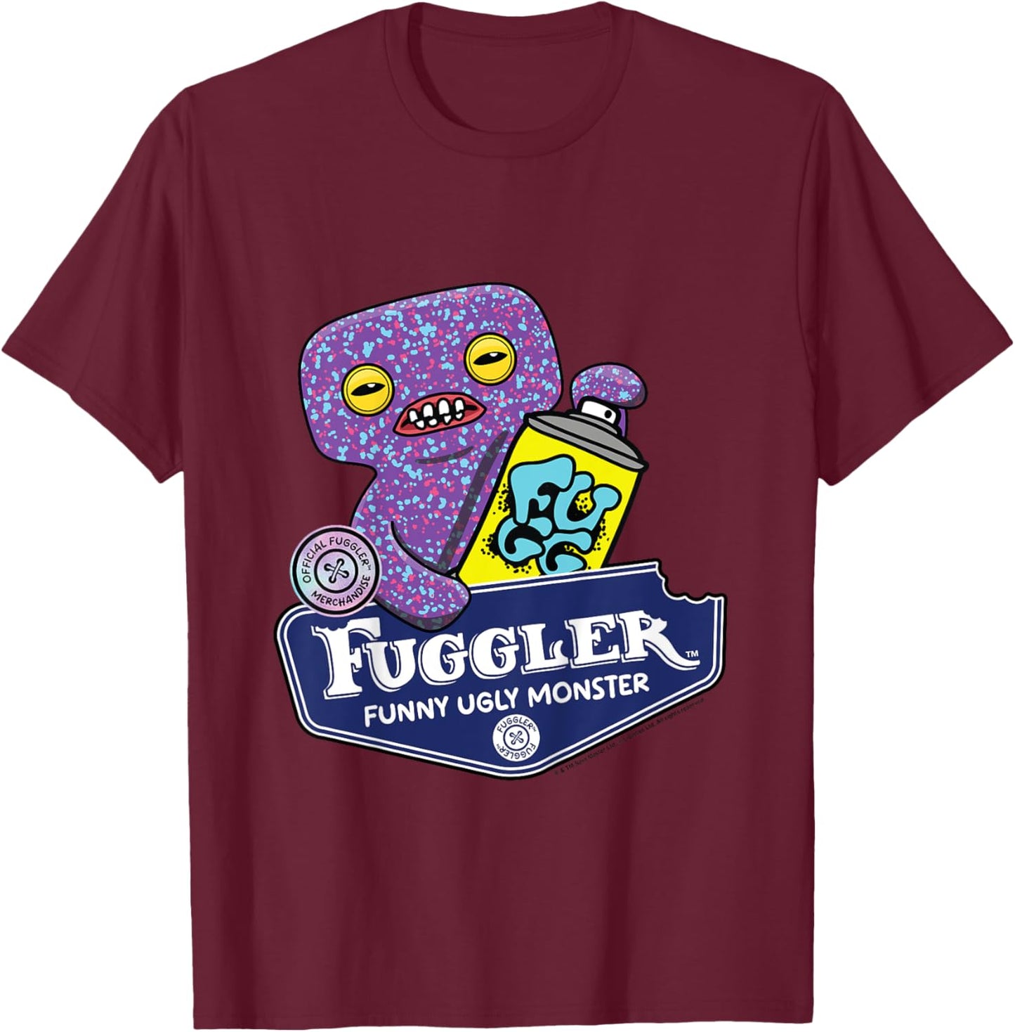 Fuggler Squidge Funny Ugly Monsters Kids T-Shirt - T-Shirt | Maroon