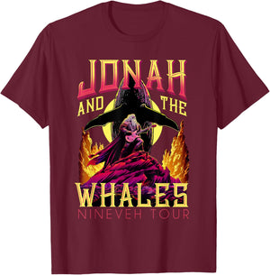 Christian Shirt Jonah and Whales Funny Vintage Rock T-Shirt - T-Shirt | Maroon