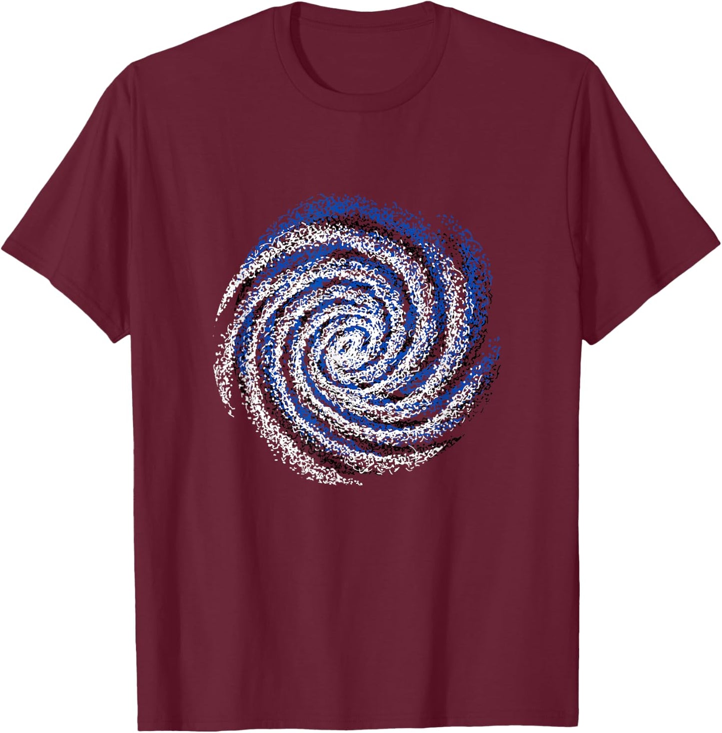 Spiral Swirl Space Galaxy Nebula T-Shirt - T-Shirt | Maroon
