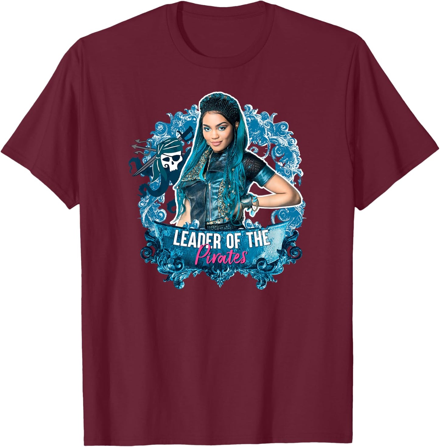 Descendants 3 Leader of The Pirates T-Shirt - T-Shirt | Maroon