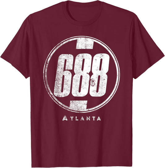 688 Circle Atlanta Funny Shirt T-Shirt - T-Shirt | Maroon