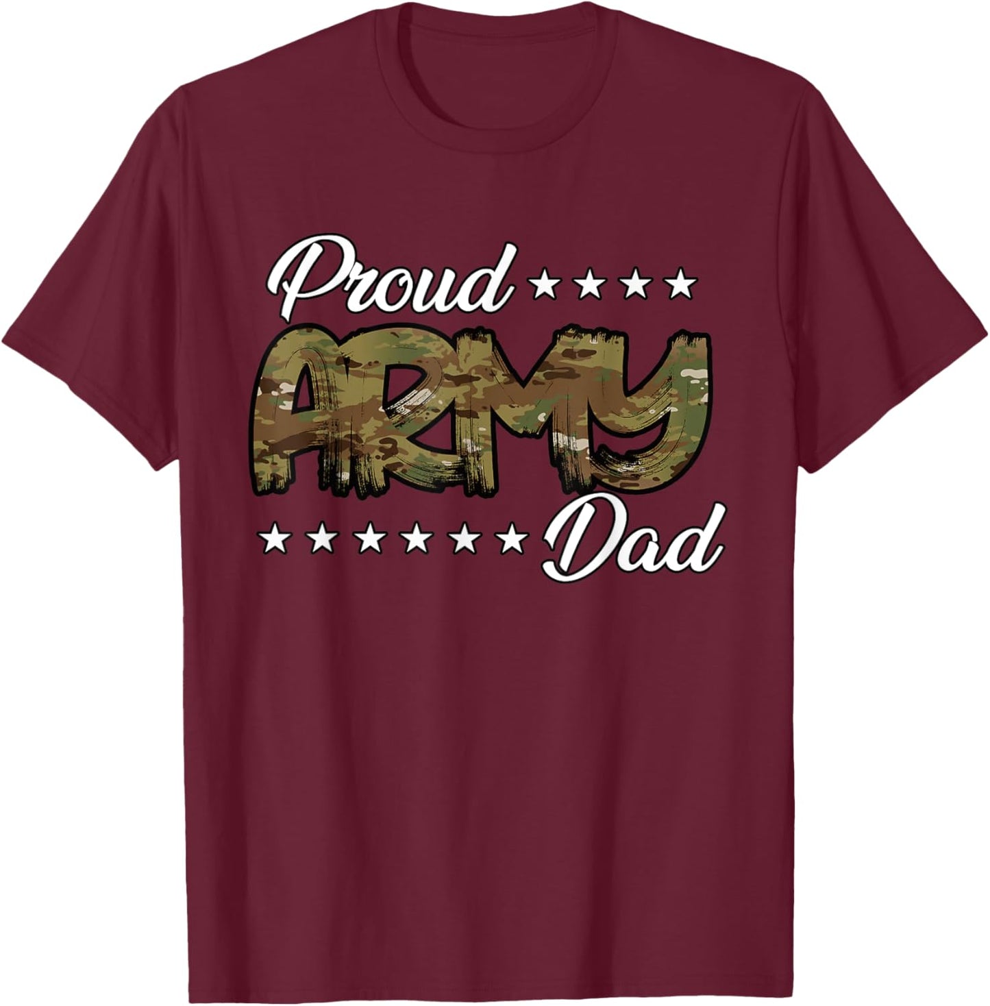 OCP Bold Proud Army Dad T-Shirt - T-Shirt | Maroon