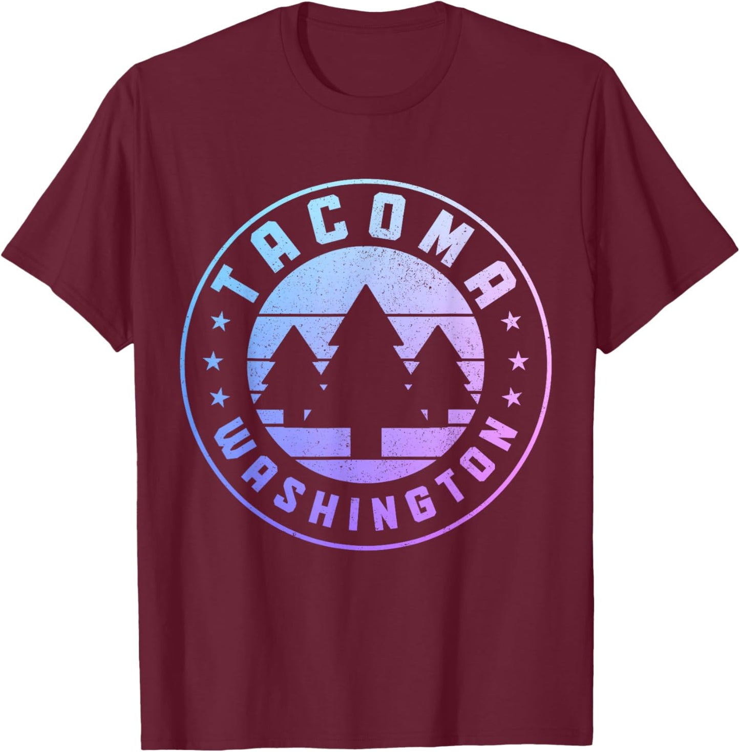 Tacoma Washington Vintage Pride T-Shirt - T-Shirt | Maroon