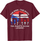 Dad The Man The Myth The Puerto Rican Legend Puerto Rico T-Shirt - T-Shirt | Maroon