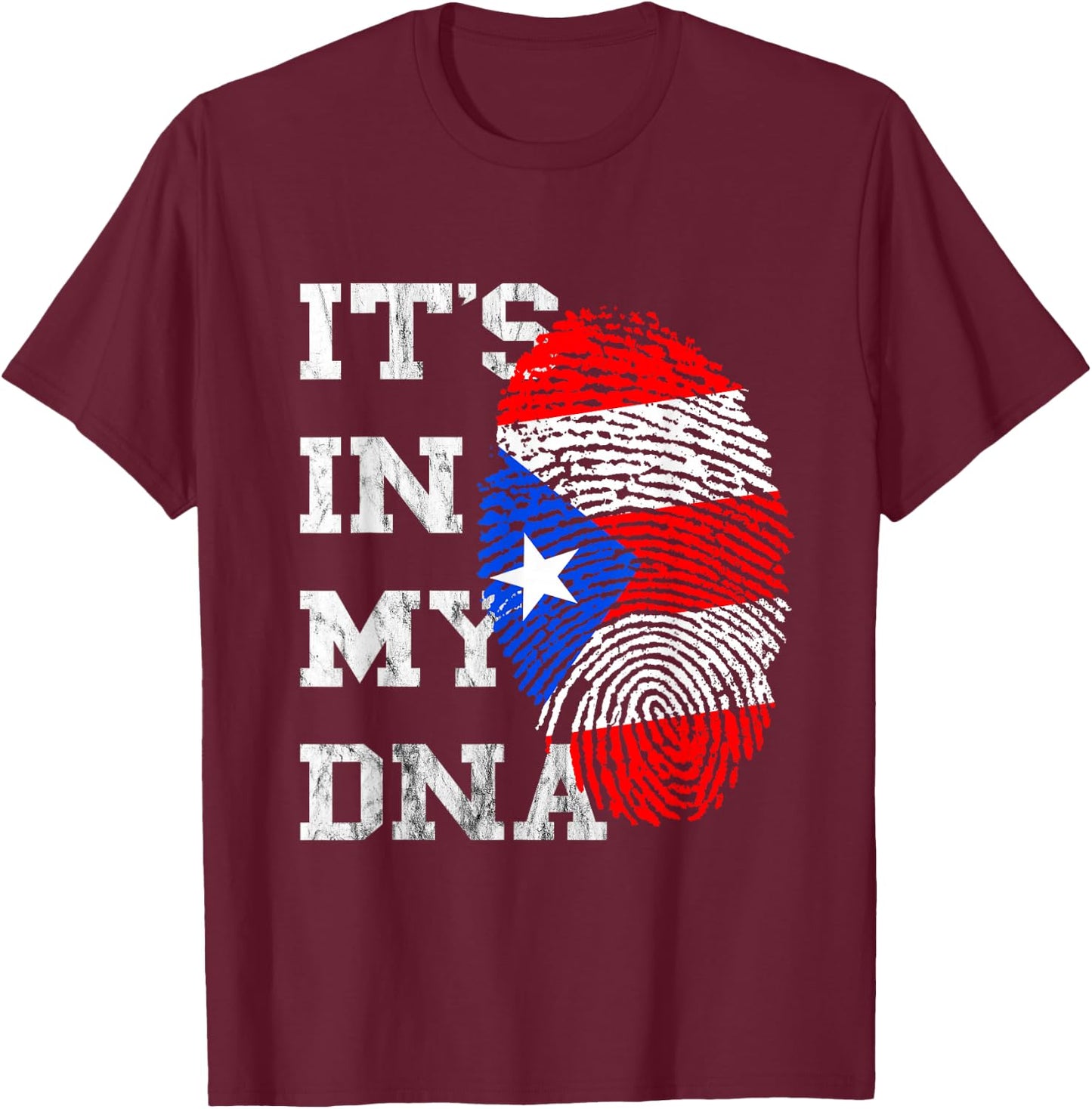 It is in My DNA Puerto Ricaner Genetics Puerto Rico T-Shirt - T-Shirt | Maroon