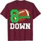 8th Birthday Football Boy Eight Year Old Football Player T-Shirt - T-Shirt | Maroon