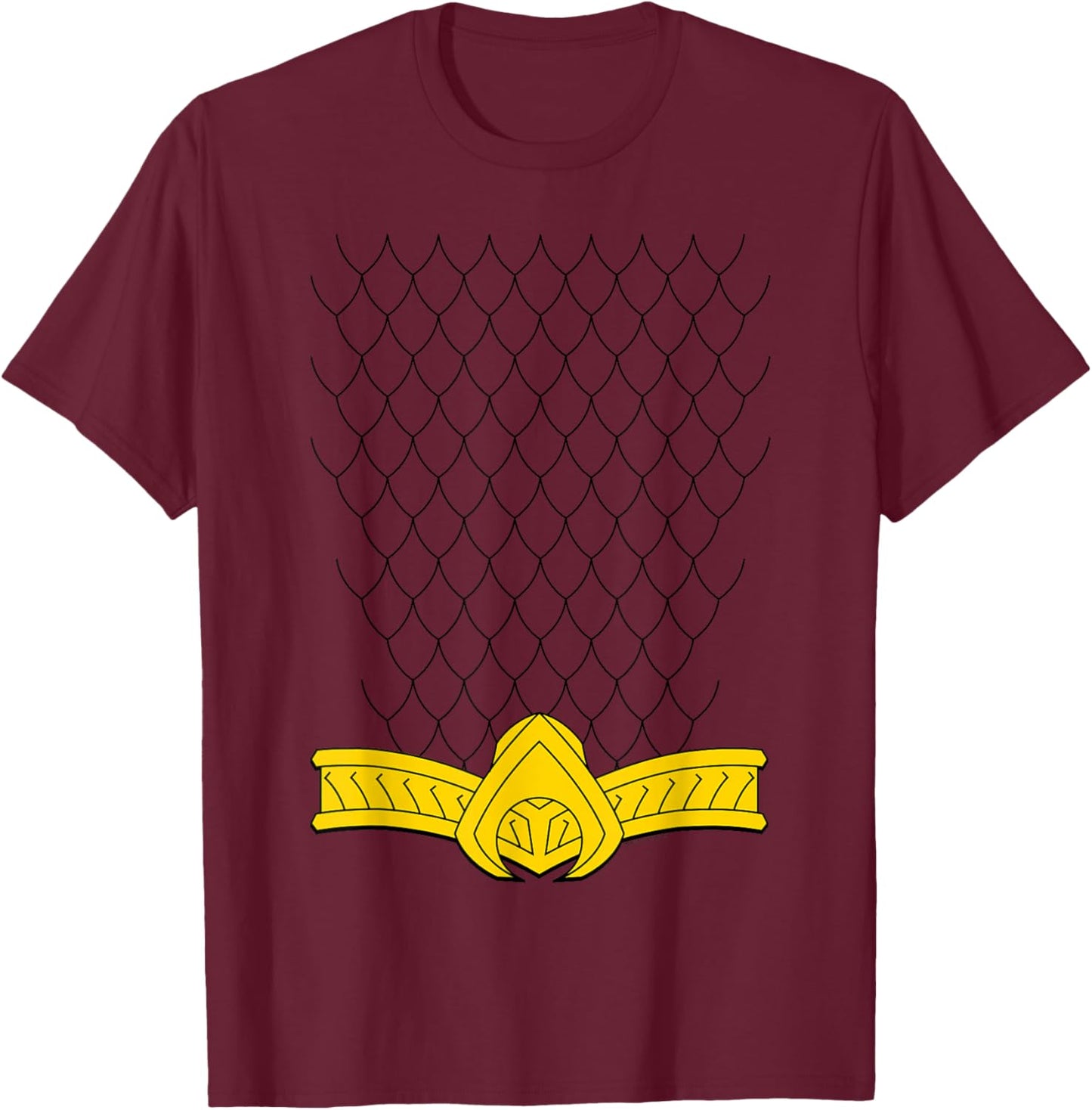 Aquaman New Uniform Halloween Costume T-Shirt - T-Shirt | Maroon