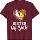 Sister Of Both Baseball Softball Sister T-Shirt - T-Shirt | Maroon