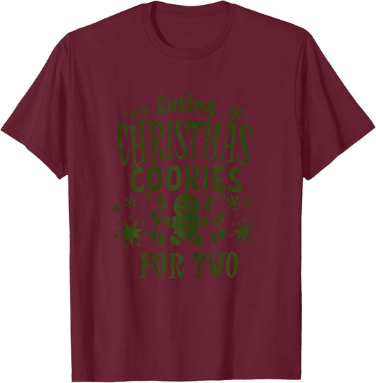 Funny Christmas Pregnancy Announcement Mom Mother To Be T-Shirt - T-Shirt | Maroon