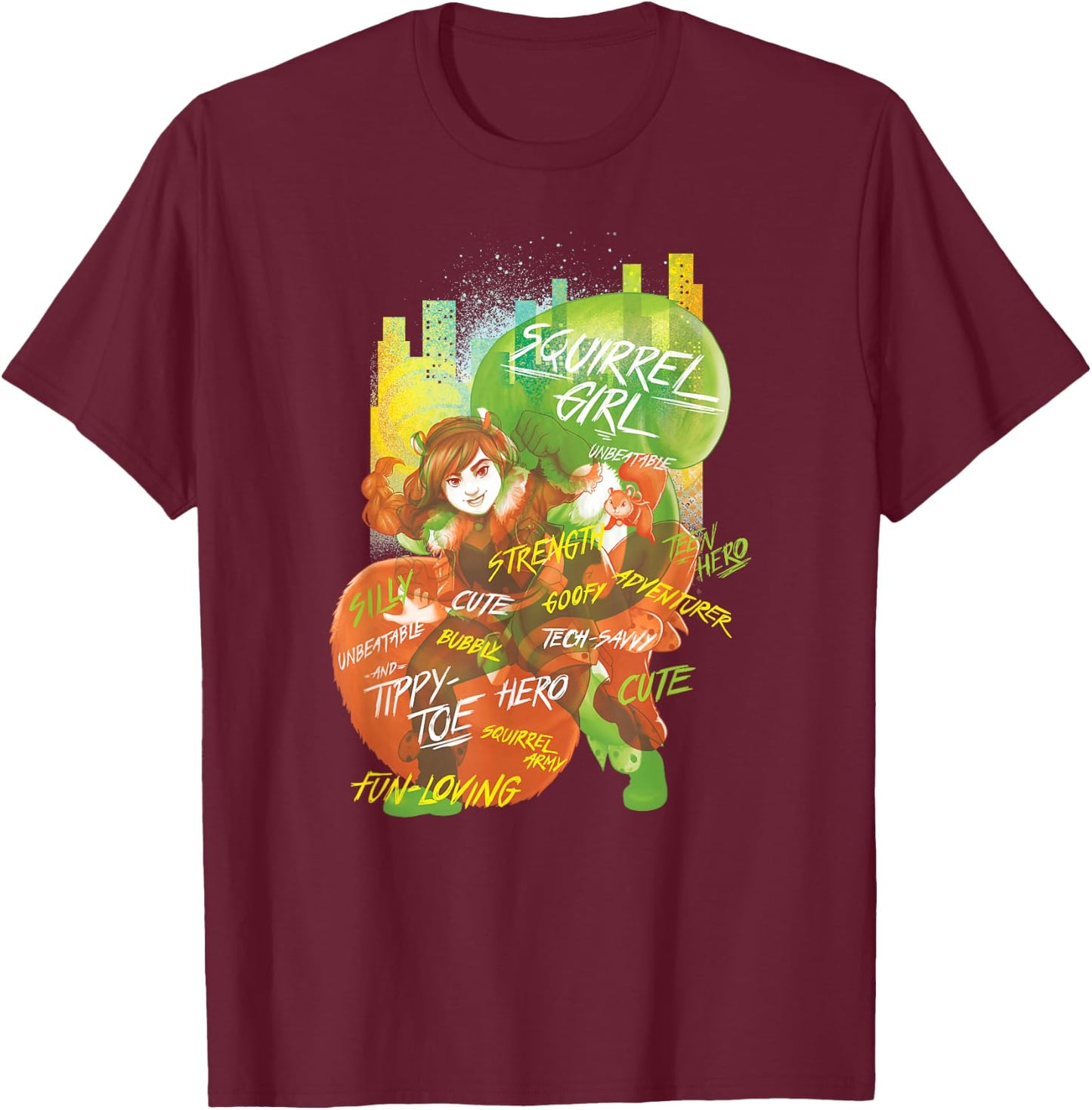 Marvel Rising Secret Warriors Squirrel Girl T-Shirt - T-Shirt | Maroon