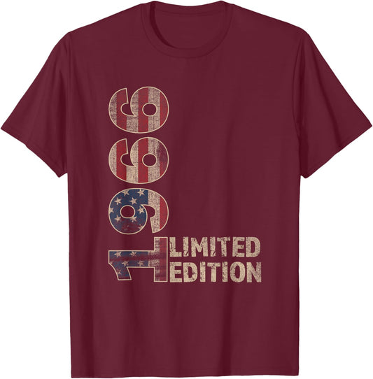 59th Birthday Gift men Vintage born 1966 turning 59 Year Old T-Shirt - T-Shirt | Maroon
