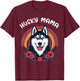 Husky Mama Siberian Husky Mom T-Shirt - T-Shirt | Maroon