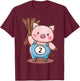 Three Little Pigs Pig 2 Halloween Costume Boys Girls Adults T-Shirt - T-Shirt | Maroon