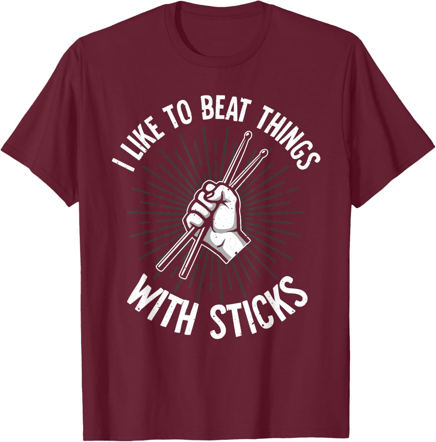Funny Drumming Art Women Drumline Drum Set Drummer T-Shirt - T-Shirt | Maroon