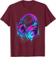 Headphones Music DJ Music Lover Music Headphones EDM Splash T-Shirt - T-Shirt | Maroon