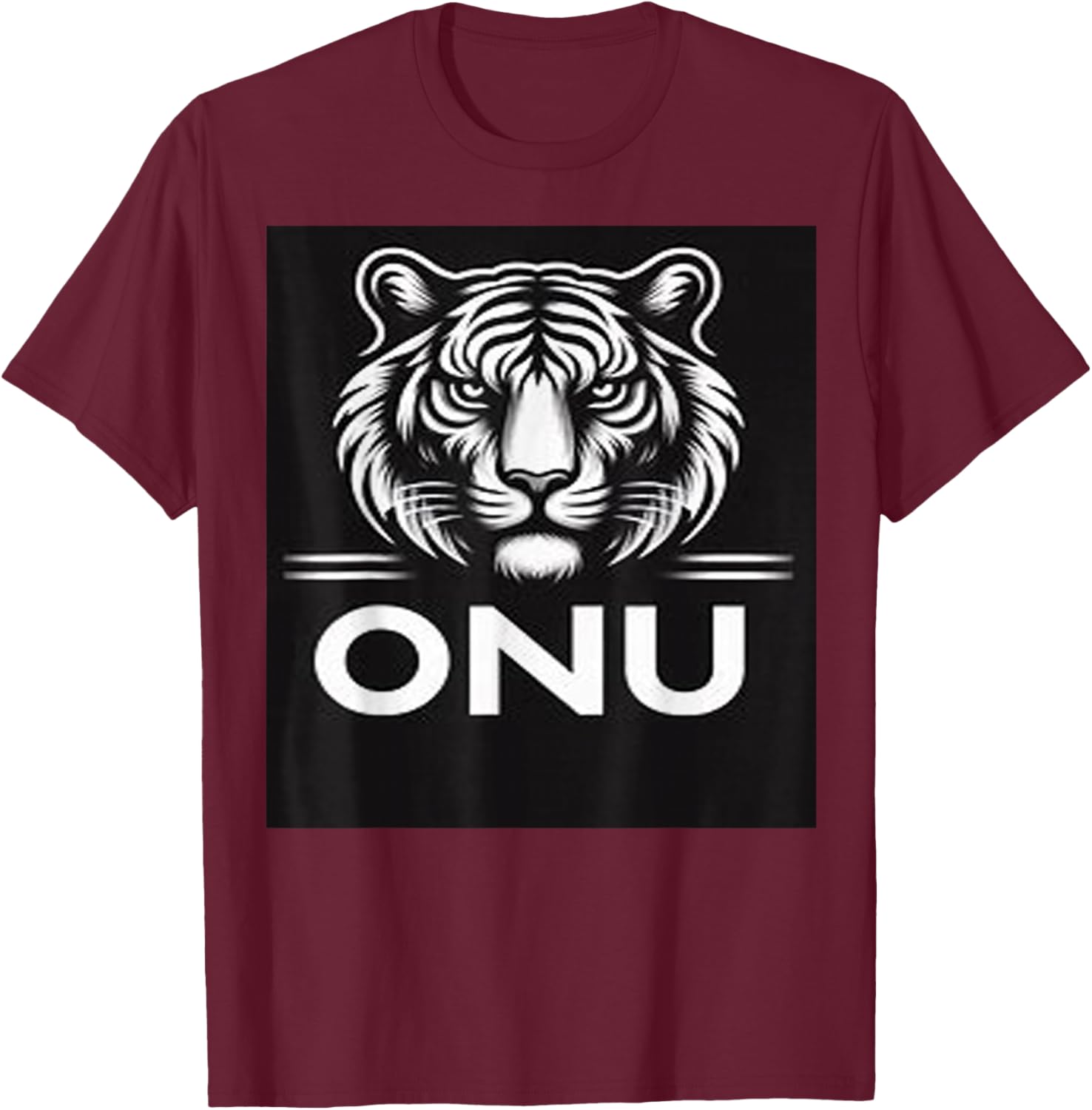 Olivet Nazarene University Tigers We Believe O.N.U T-Shirt - T-Shirt | Maroon