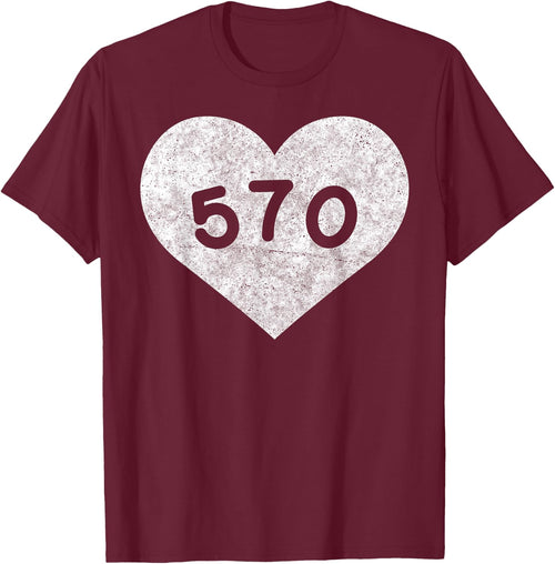 Pennsylvania Area Code 570 Heart Shirt State Gift