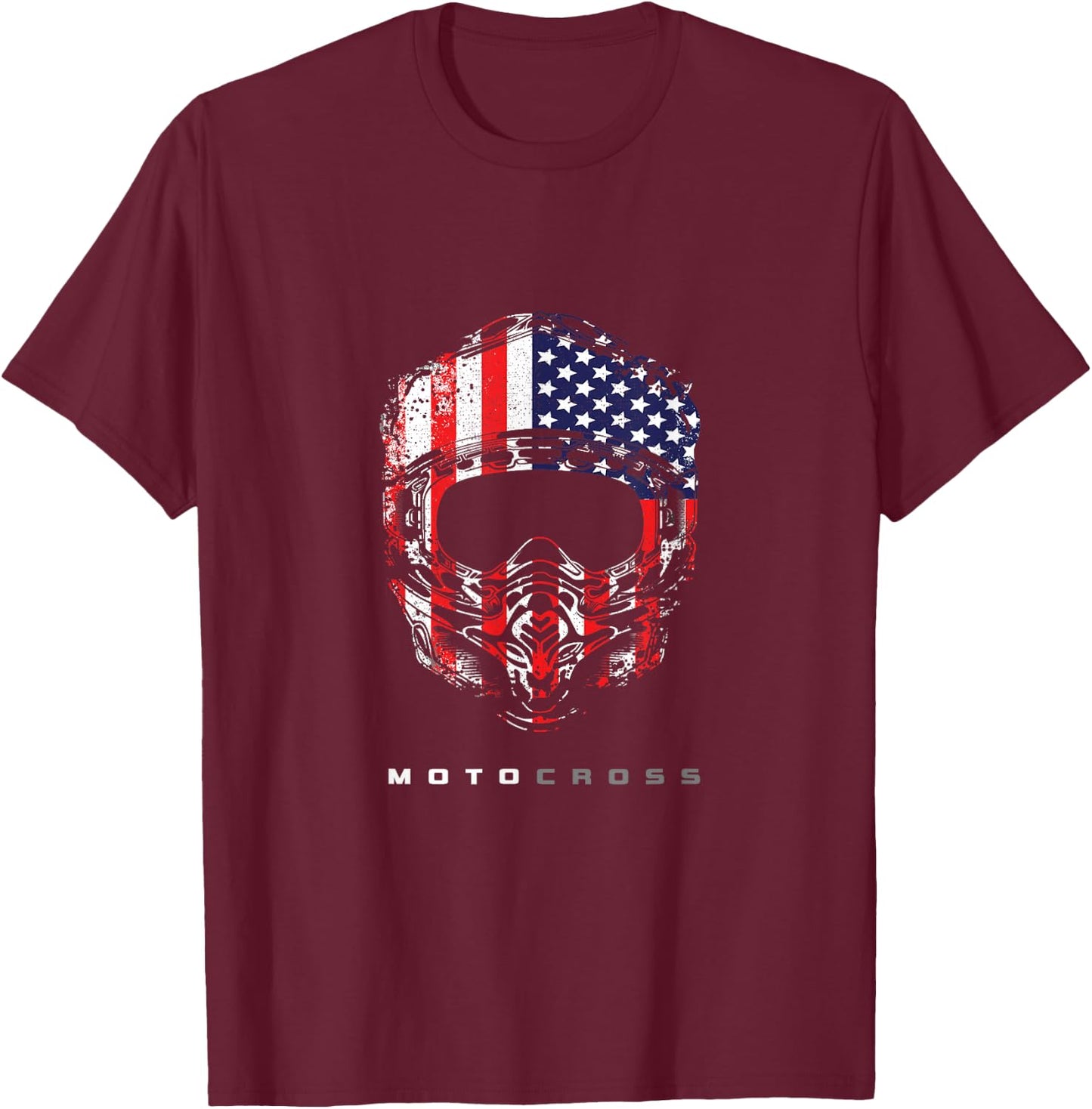 American Dirt Bike Motocross Apparel - Motocross Dirt Bike T-Shirt - T-Shirt | Maroon