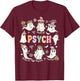 School Psychologist Halloween Spooky Psych Ghost Psychology T-Shirt - T-Shirt | Maroon