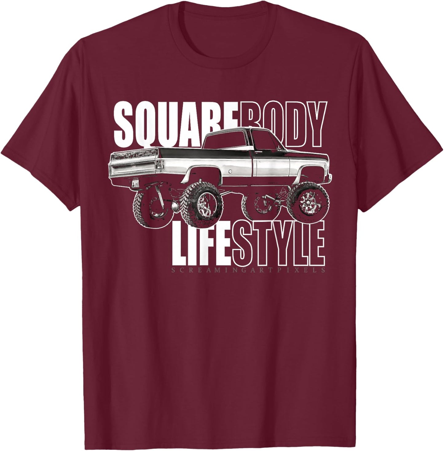 Square body Truck C10 / K10 Lifestyle,Squarebody Truck T-Shirt - T-Shirt | Maroon