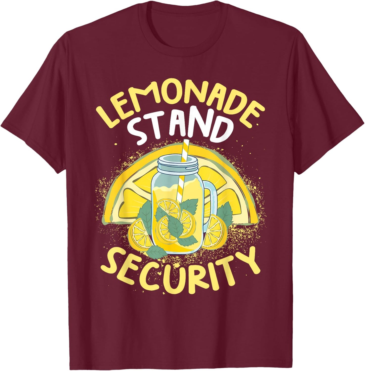 Summer Fun Lemonade Stand Security Boss Lemonade Crew T-Shirt - T-Shirt | Maroon