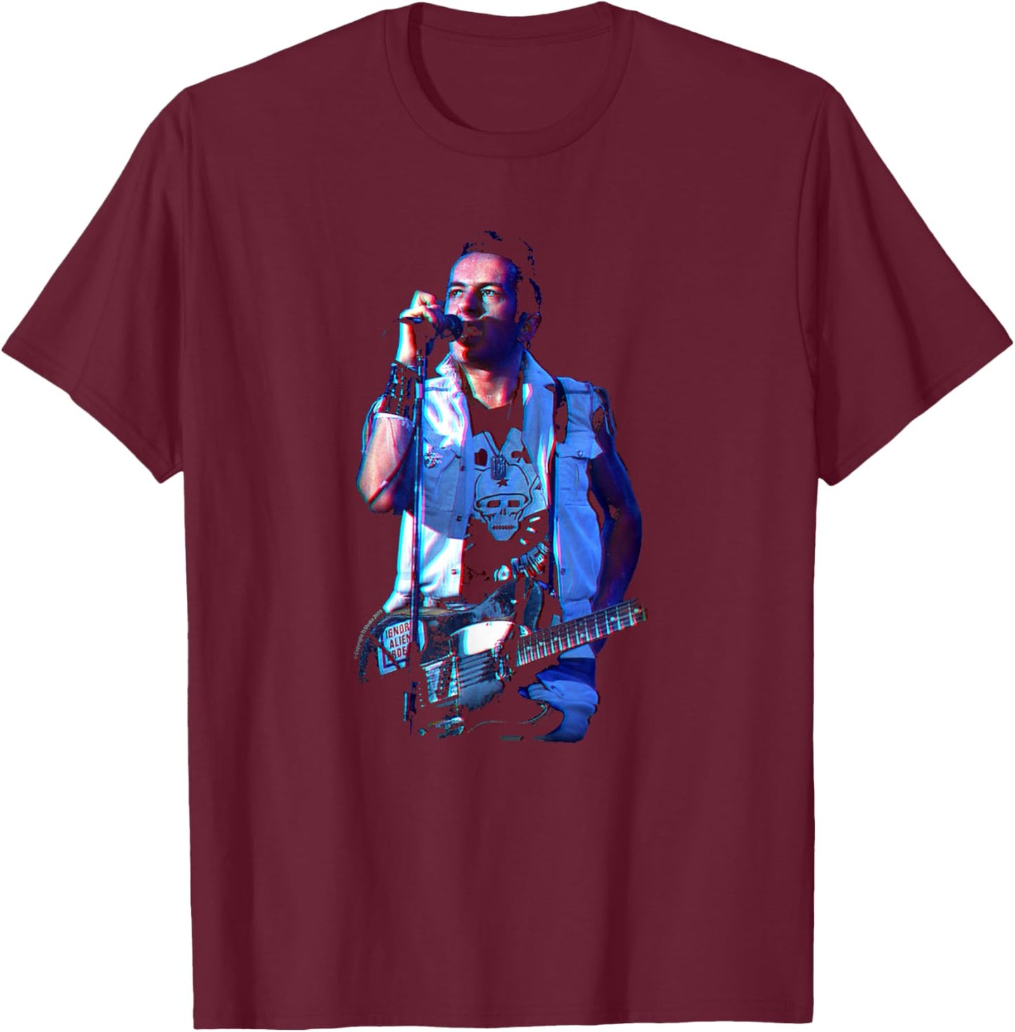 TV Times The Clash Joe Strummer T-Shirt - T-Shirt | Maroon
