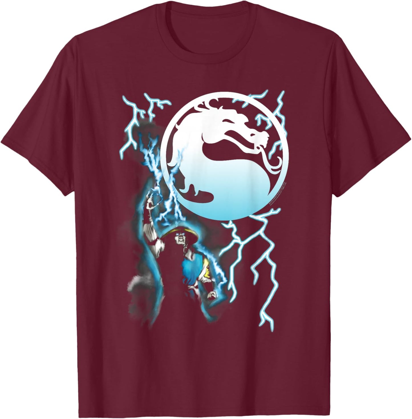 Mortal Kombat Klassic Raiden T-Shirt - T-Shirt | Maroon