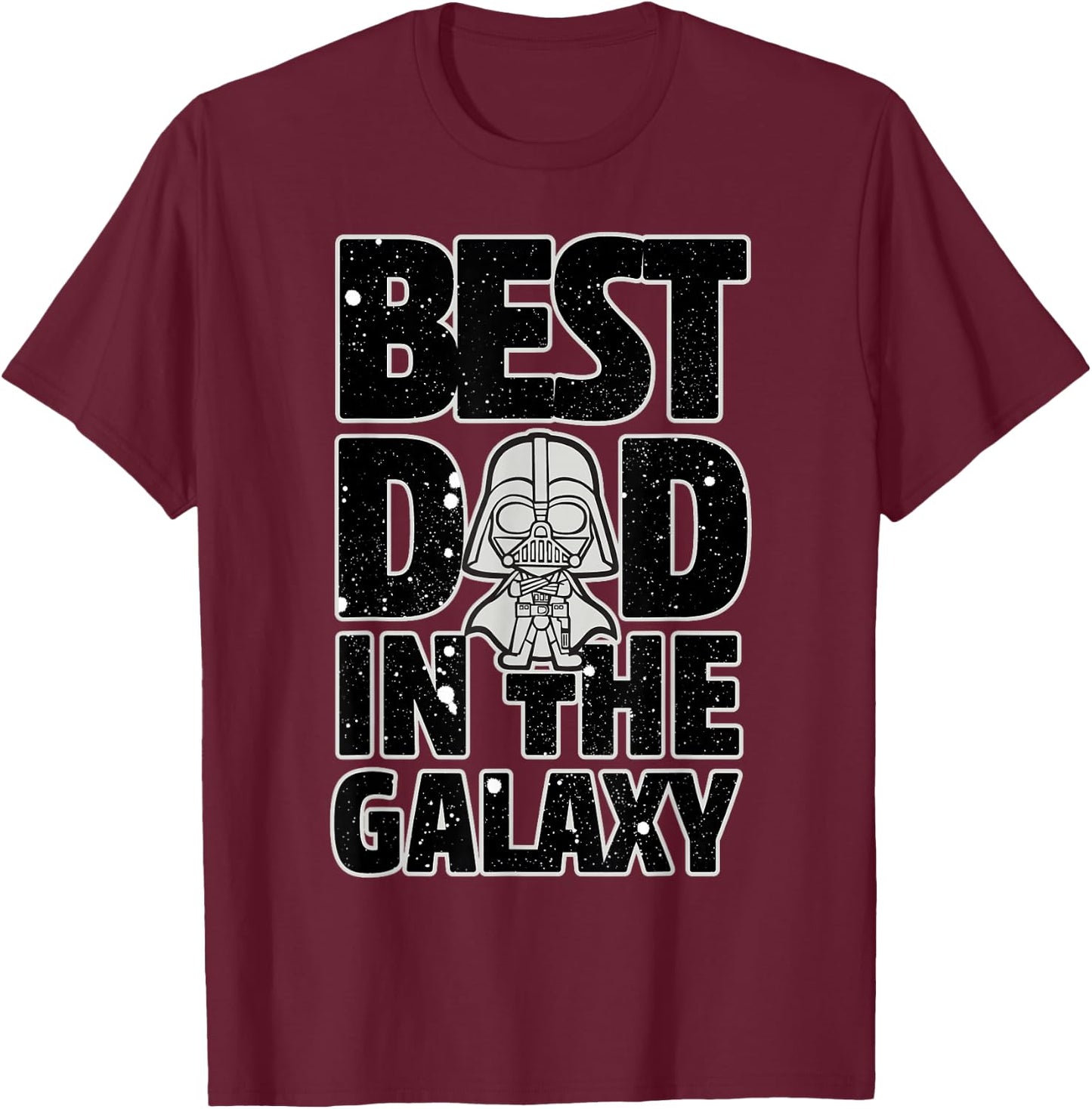 Star Wars Best Dad in the Galaxy Darth Vader T-Shirt - T-Shirt | Maroon