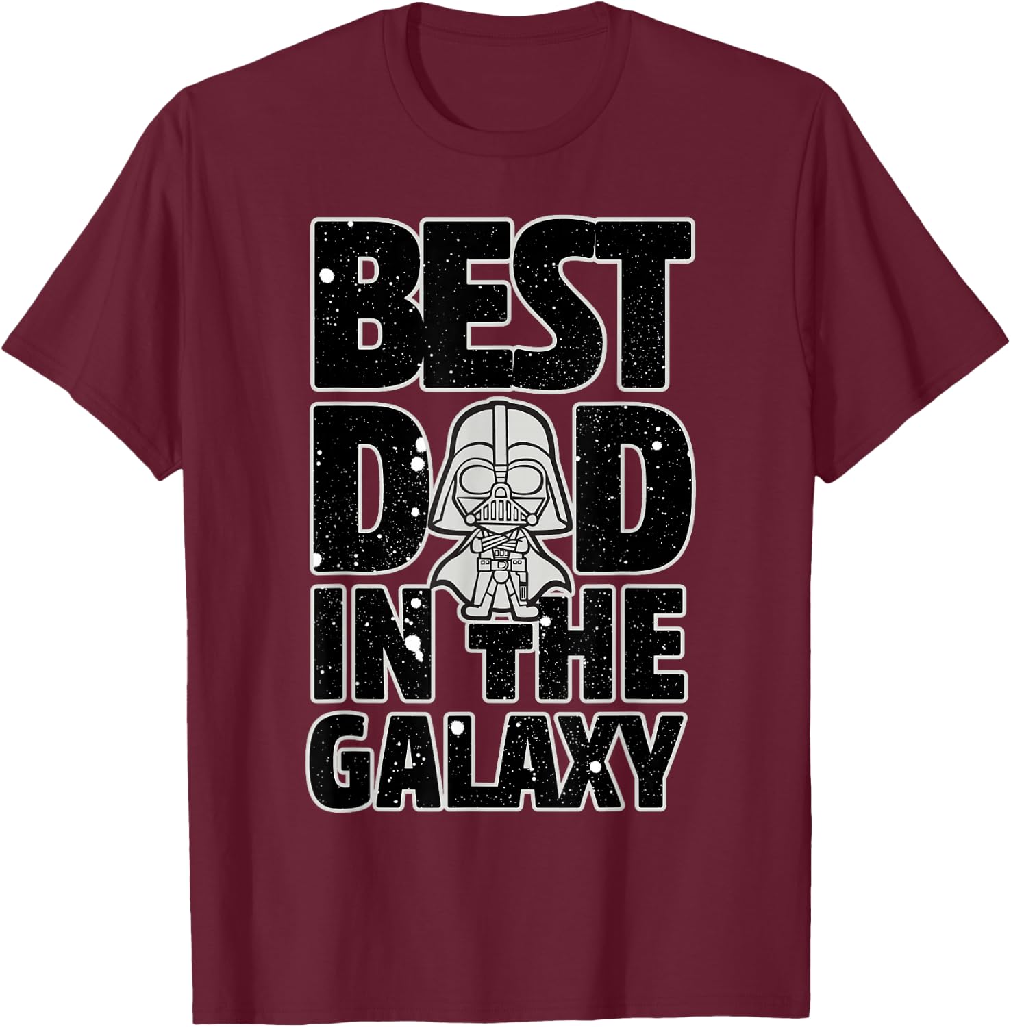 Star Wars Best Dad in the Galaxy Darth Vader T-Shirt - T-Shirt | Maroon