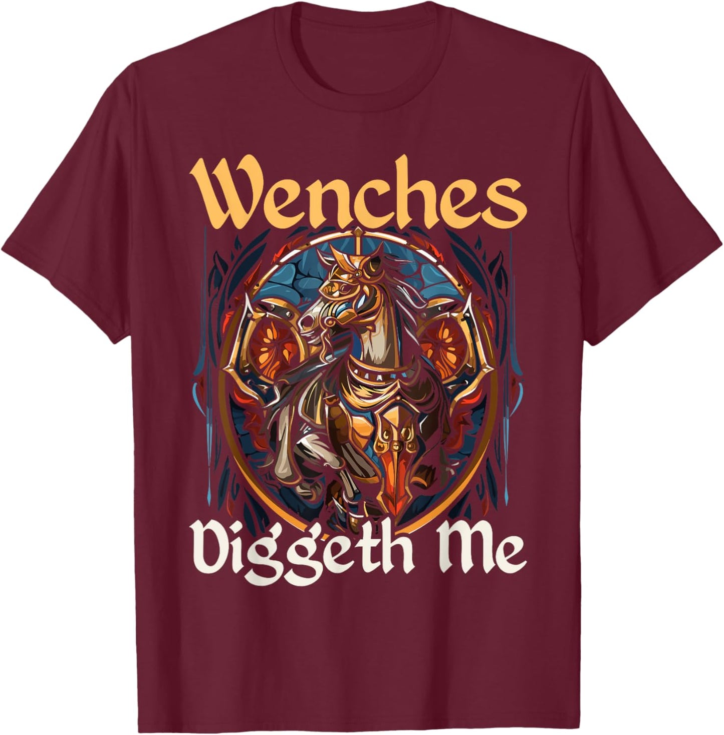 Jousting Medieval Knight Battle Lance Renaissance Joust T-Shirt - T-Shirt | Maroon